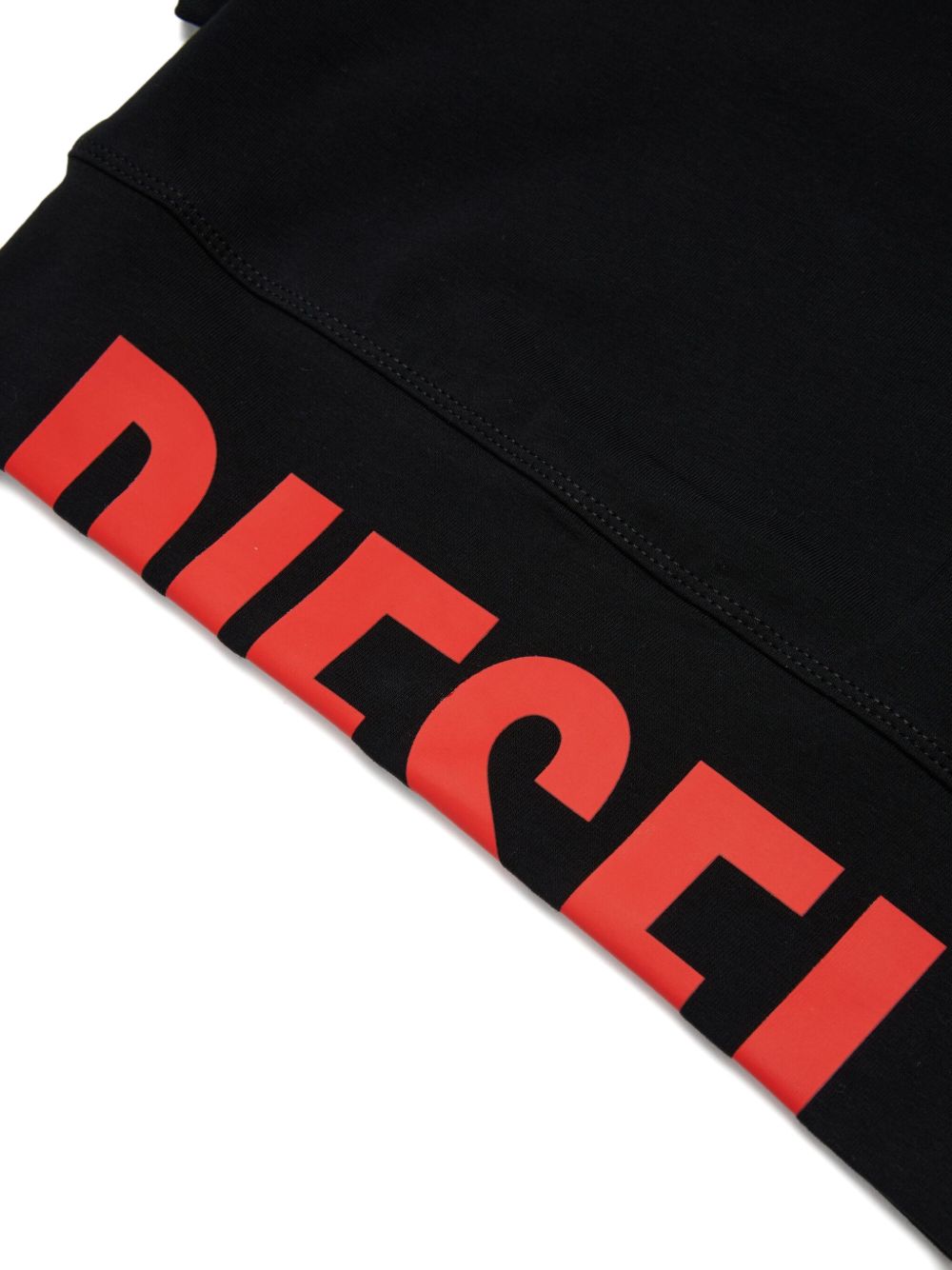 T-shirt in cotone con logo a orlo J02581KYA0L K900 DIESEL KIDS 
