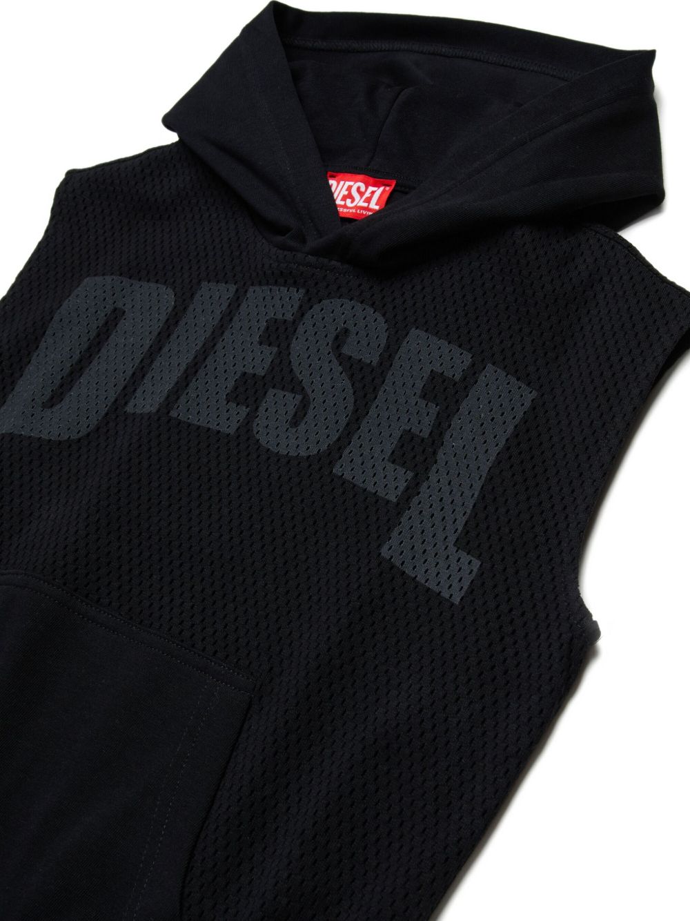 Felpa senza maniche con cappuccio J02591KYA0M K900 DIESEL KIDS 