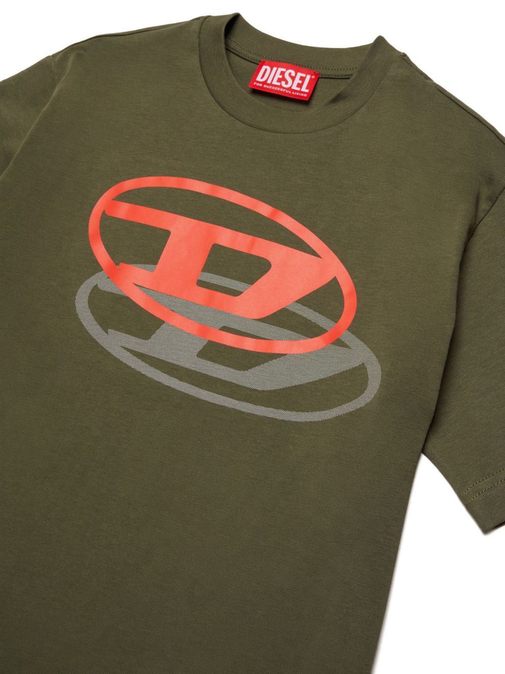 T-shirt in cotone con logo J0260100YI9 K511 DIESEL KIDS 