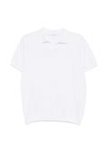 T-shirt polo in cotone scollo a V