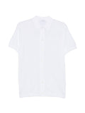 Polo in cotone a rombi con maniche corte