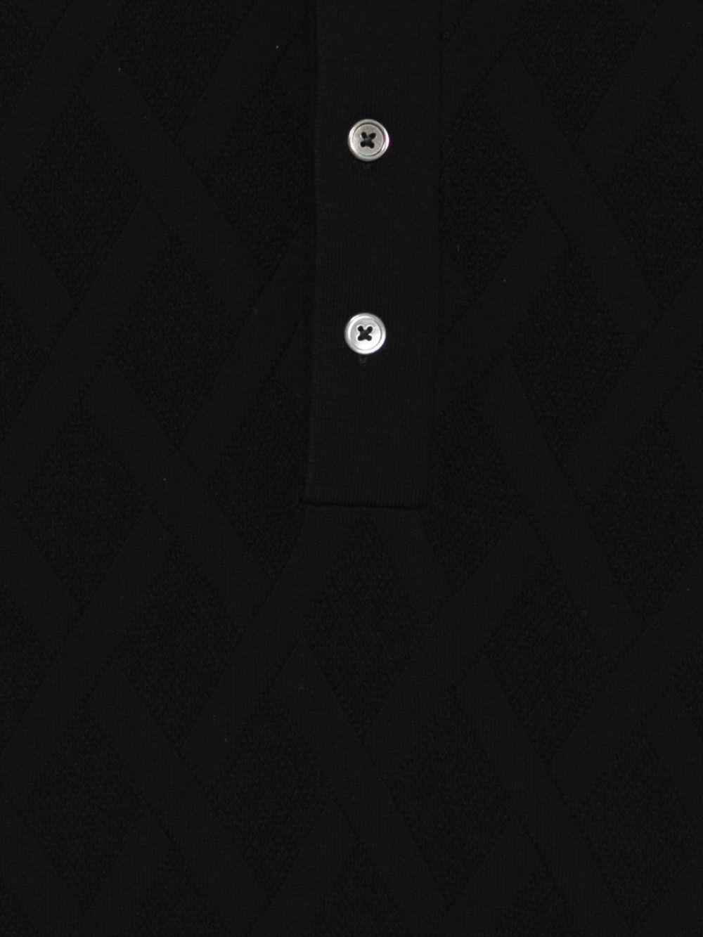 Polo in cotone a rombi con maniche corte DK17019B NERO DIKTAT 