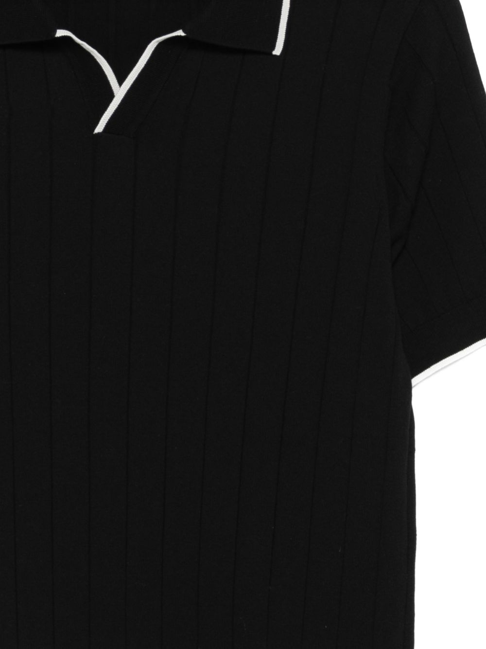 Polo in cotone scollo a V DK17021 NERO DIKTAT 