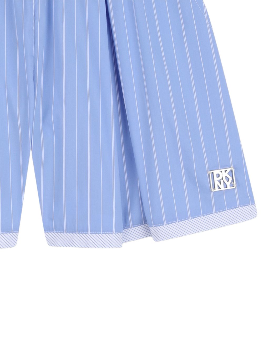 Shorts in cotone a righe con vita elasticizzata D62589 Z40 DKNY KIDS 