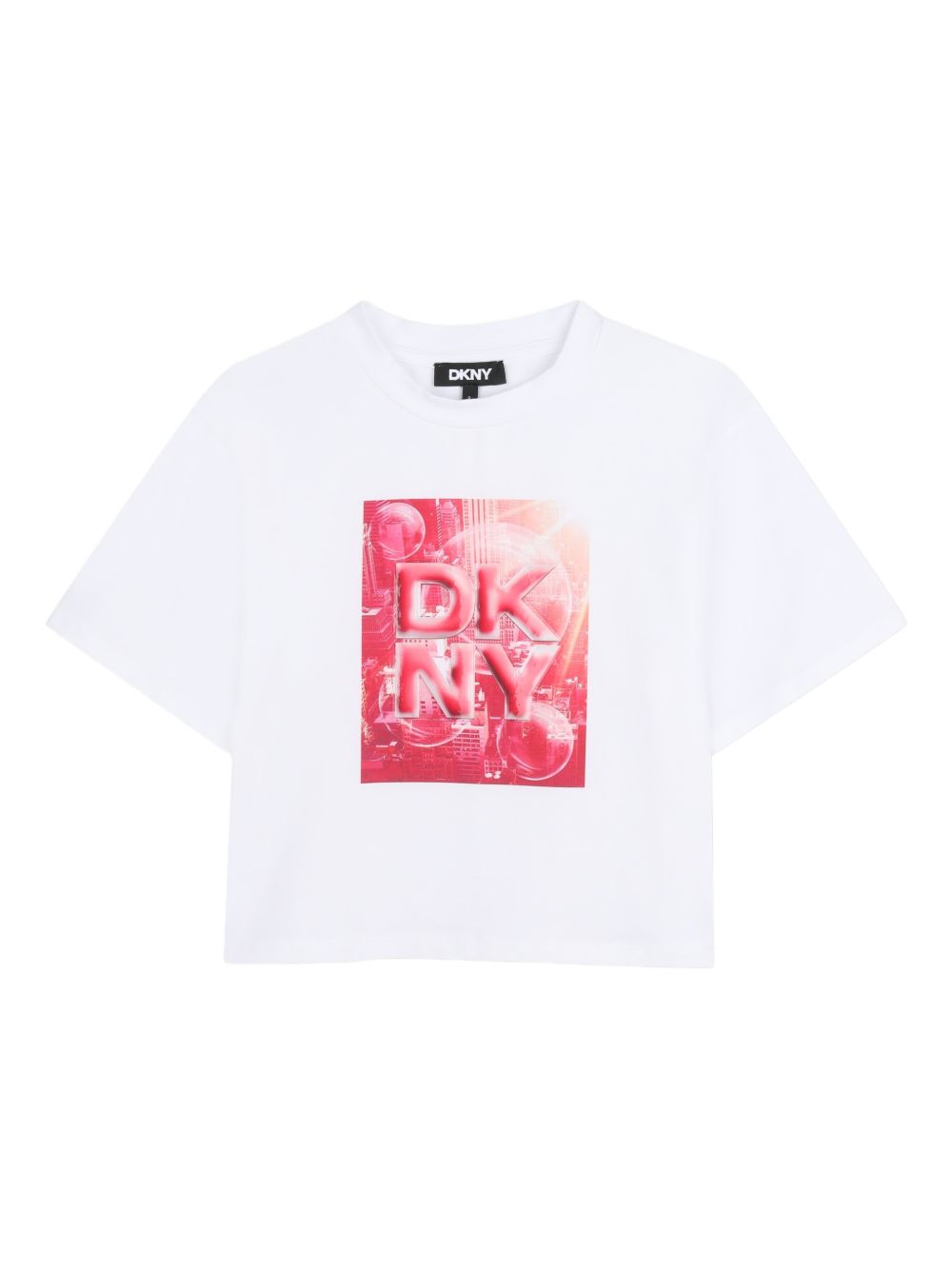 T-shirt in cotone con stampa D62621 N54 DKNY KIDS 
