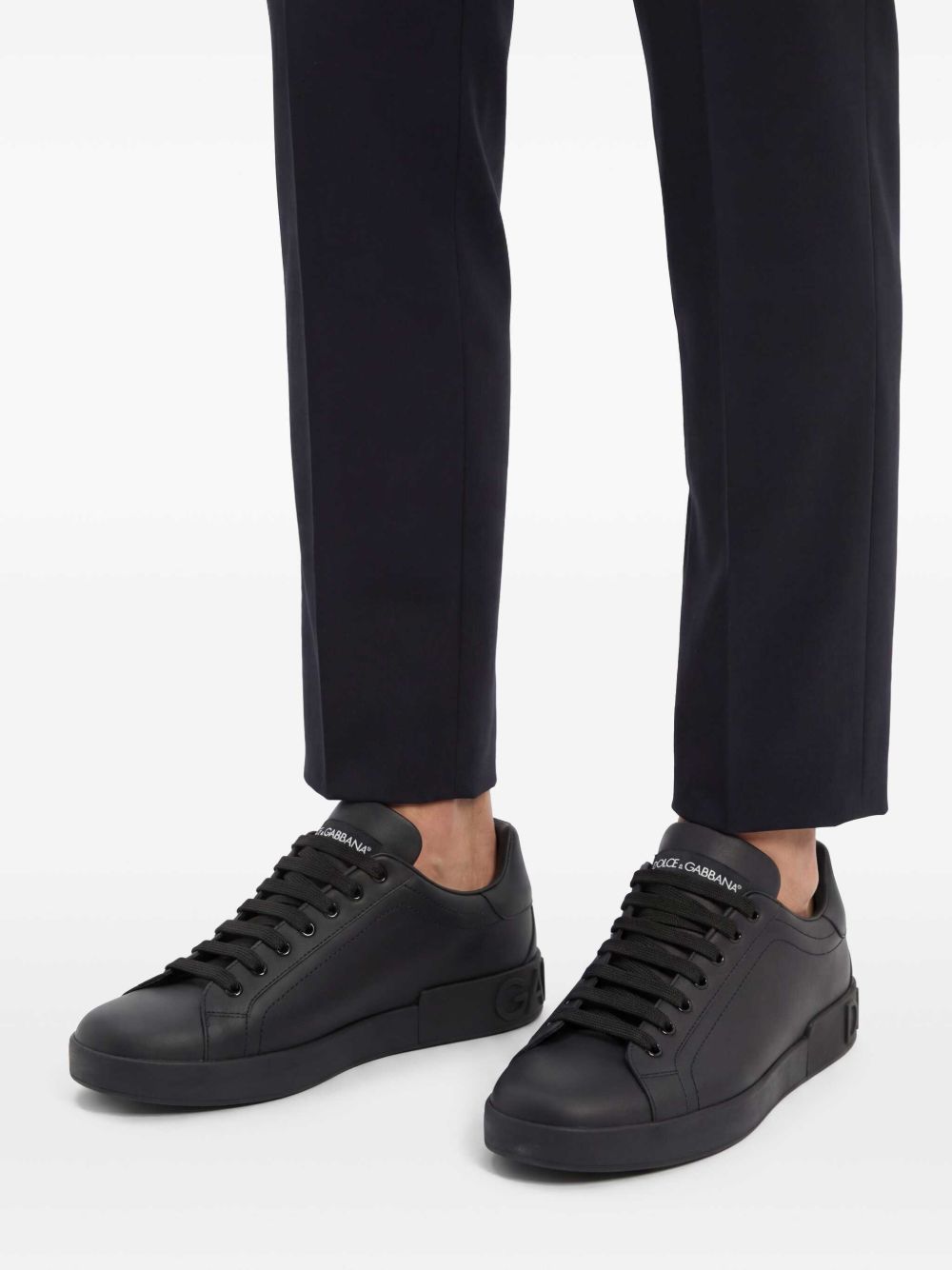 Sneakers in pelle con suola platform CS1772A1065 80999 DOLCE&GABBANA 