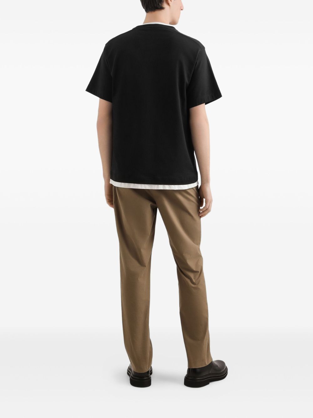 T-shirt in cotone girocollo con ricamo G8ST6ZG7PCG N0000 DOLCE&GABBANA 