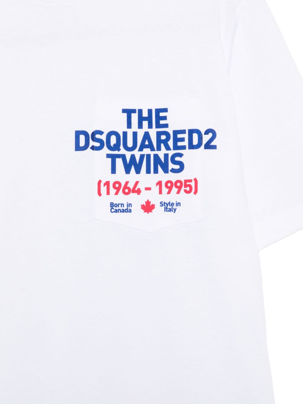 T-shirt in cotone con girocollo DQ3166D004G DQ100 DSQUARED KIDS 