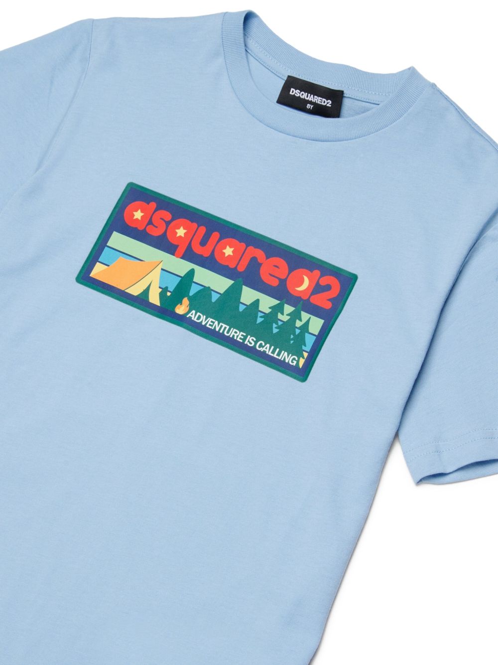 T-shirt con stampa adventure DQ3172D0AGP DQ814 DSQUARED KIDS 