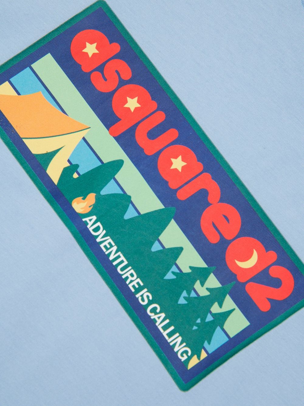 T-shirt con stampa adventure DQ3172D0AGP DQ814 DSQUARED KIDS 