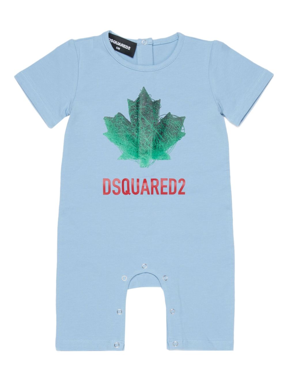 Tutina in cotone con foglia DQ3248D008J DQ814 DSQUARED KIDS 