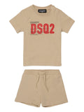 Completo t-shirt e shorts in cotone con logo
