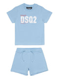 Completo t-shirt e shorts in cotone con logo