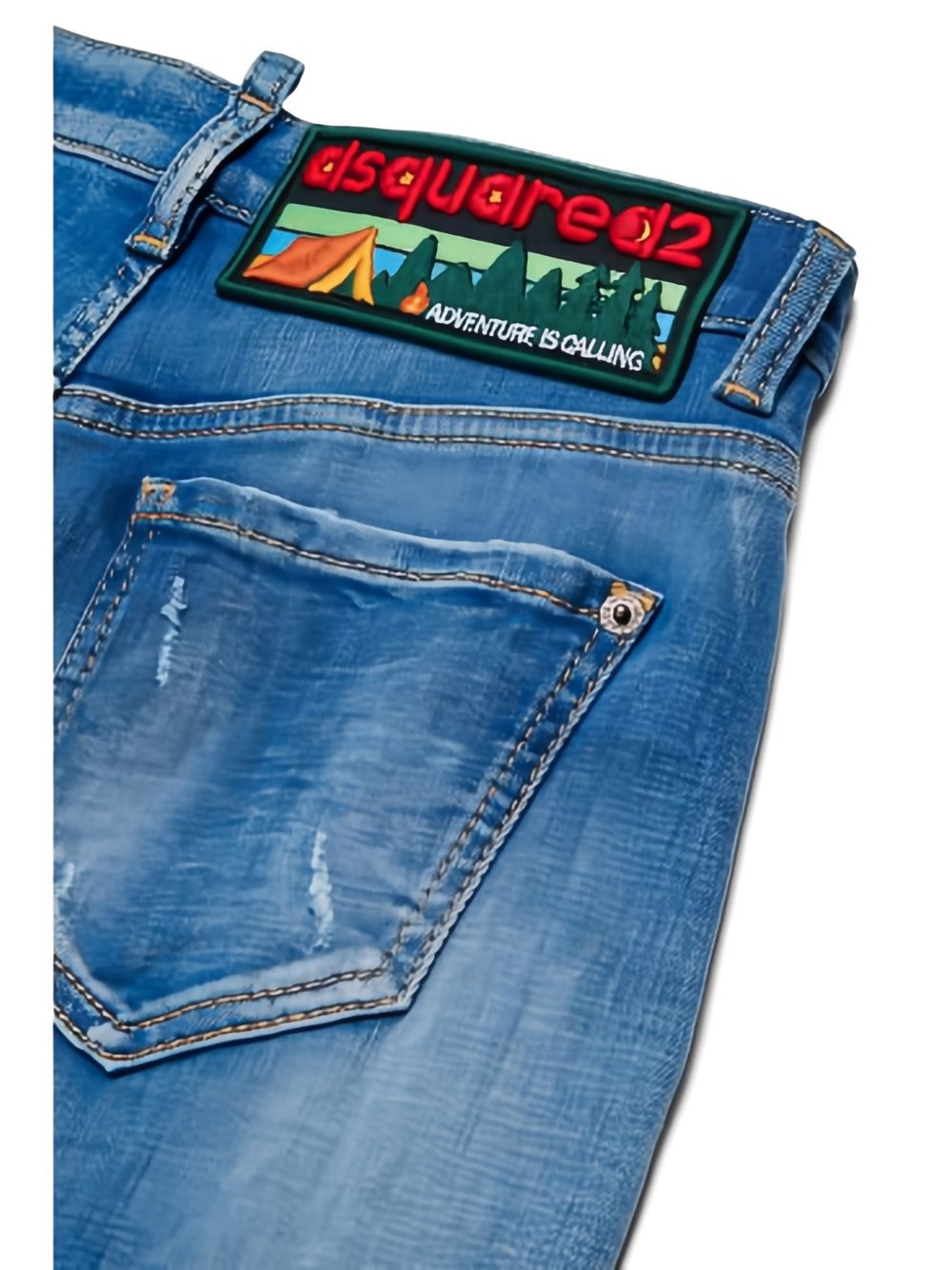 Bermuda in denim effetto vissuto DQ3264D0AFR DQ01 DSQUARED KIDS 