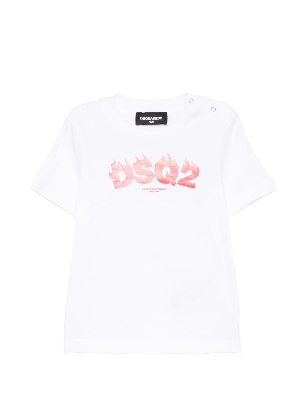 T-shirt in cotone con chiusure automatiche DQ3275D00XM DQ100 DSQUARED KIDS 