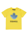 T-shirt con stampa foglia d'acero