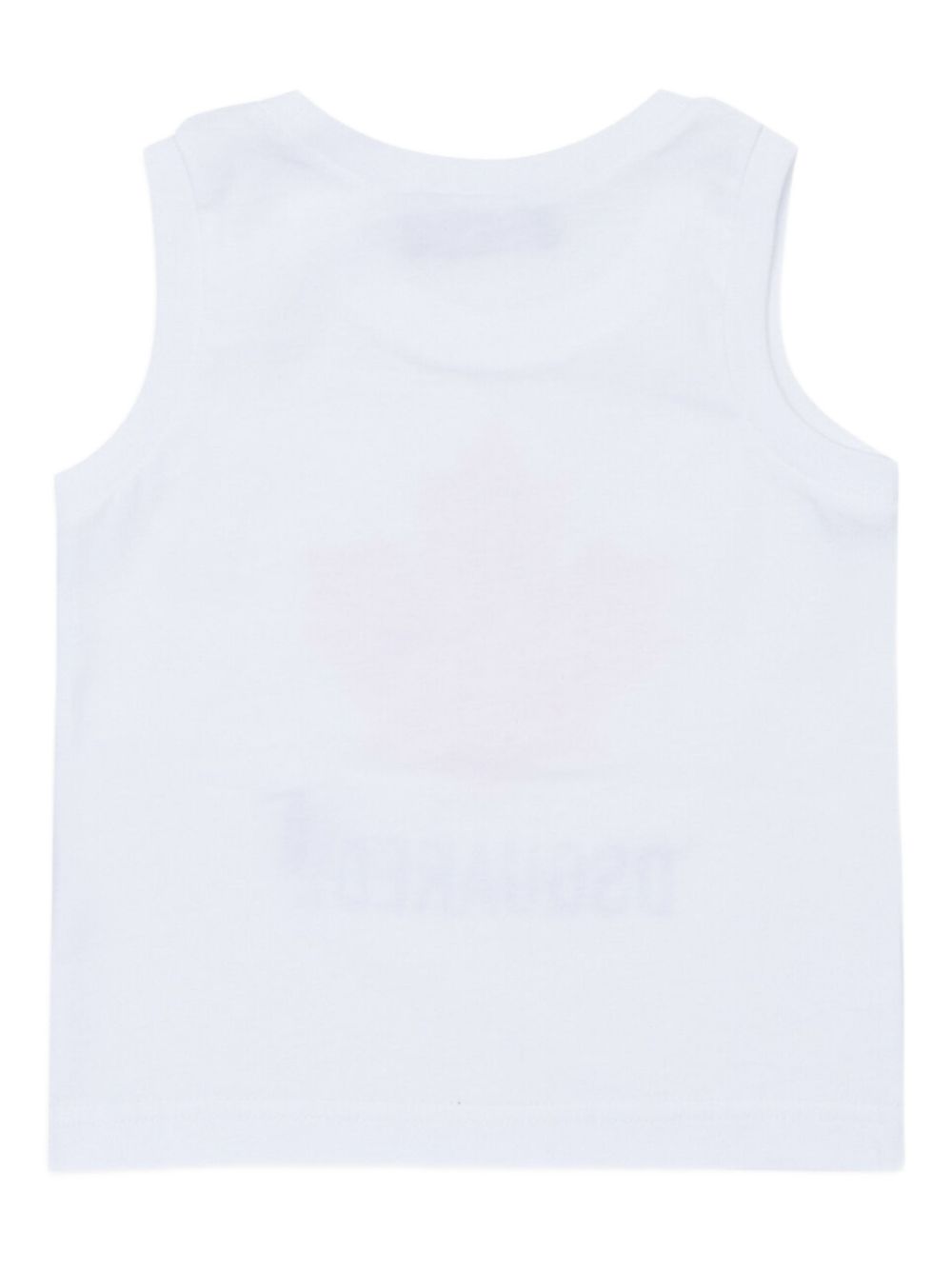 Canotta in cotone con stampa DQ3314D00XM DQ100 DSQUARED KIDS 