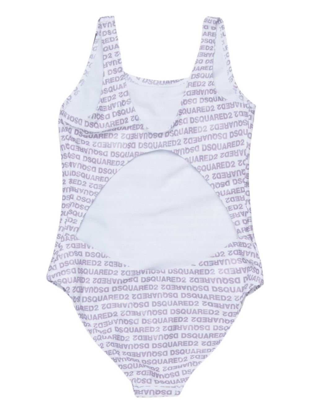 Costume intero con stampa logo scollo tondo DQ3315D0AGY DQ100 DSQUARED KIDS 
