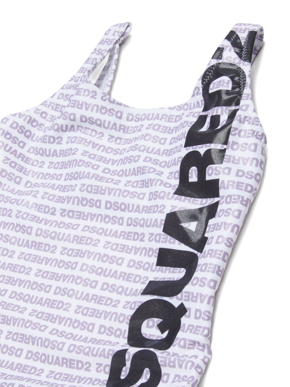 Costume intero con stampa logo scollo tondo DQ3315D0AGY DQ100 DSQUARED KIDS 