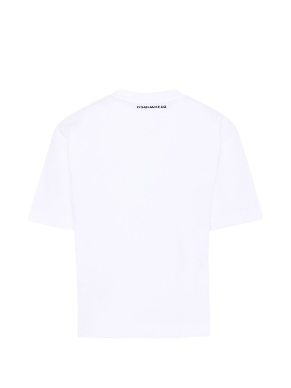 T-shirt a maniche corte in cotone DQ3388D0AG7 DQ100 DSQUARED KIDS 
