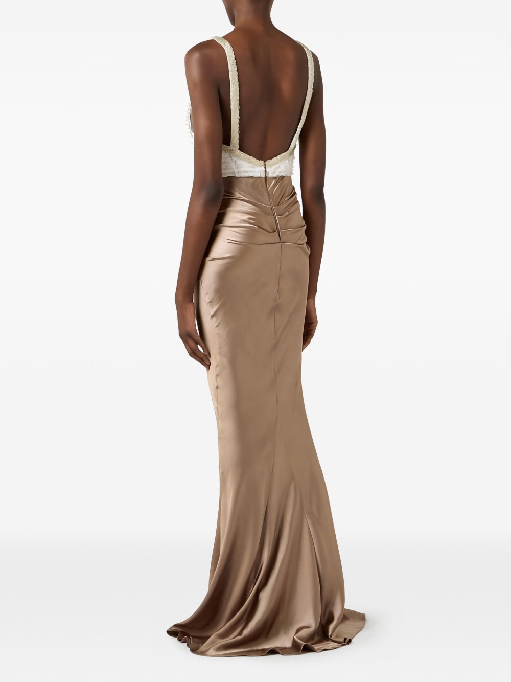 Abito lungo con gonna drappeggiata ABR1762E2 EZ4 ELISABETTA FRANCHI 