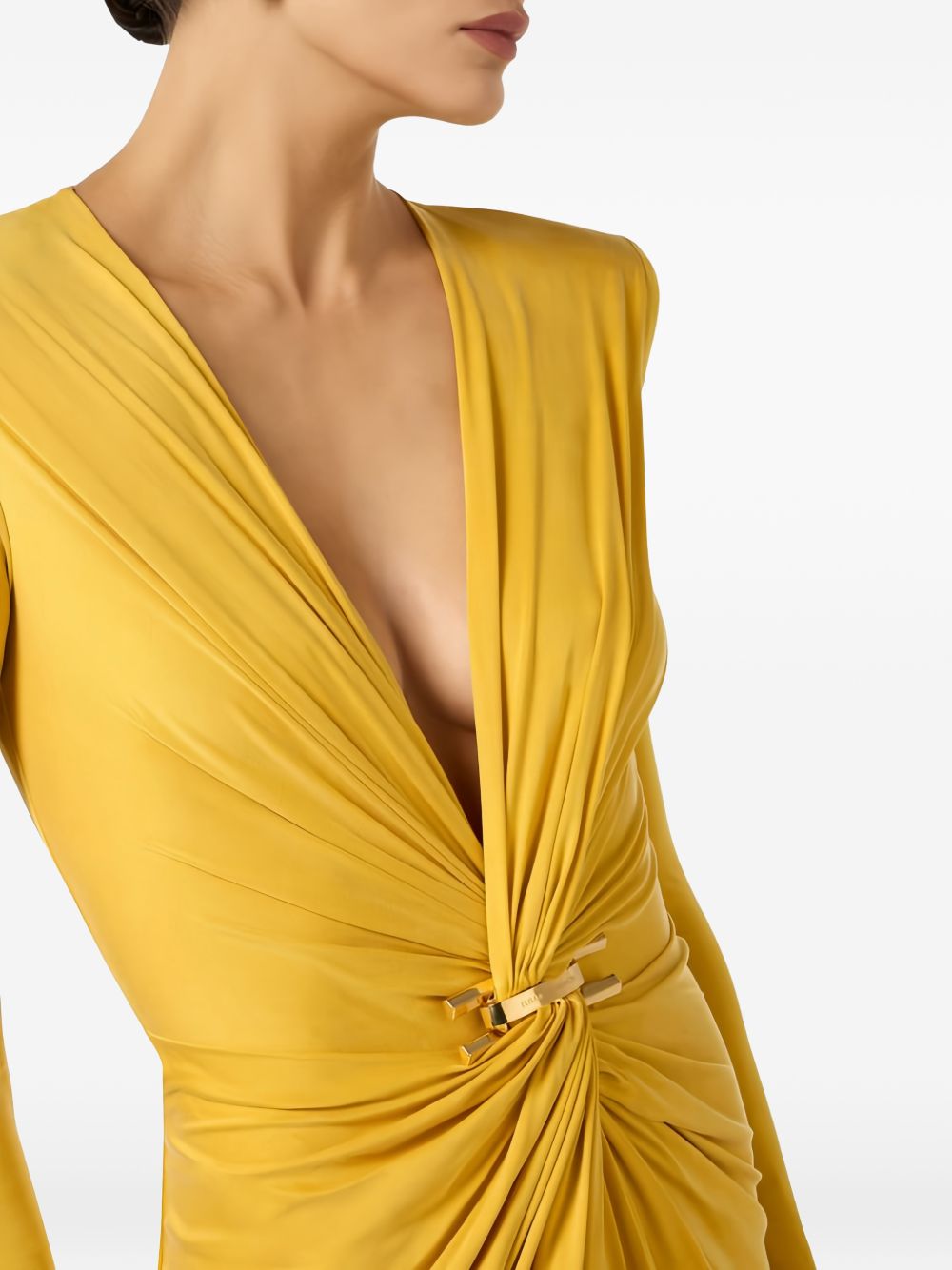 Abito lungo in cupro scollo a V ABR2961E2 EV4 ELISABETTA FRANCHI 