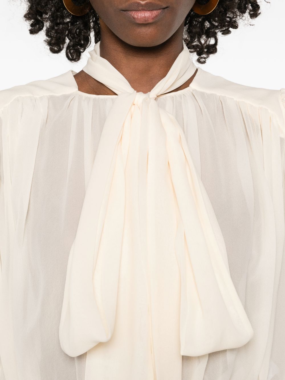 Camicia con fiocco al collo CB00661E2 193 ELISABETTA FRANCHI 