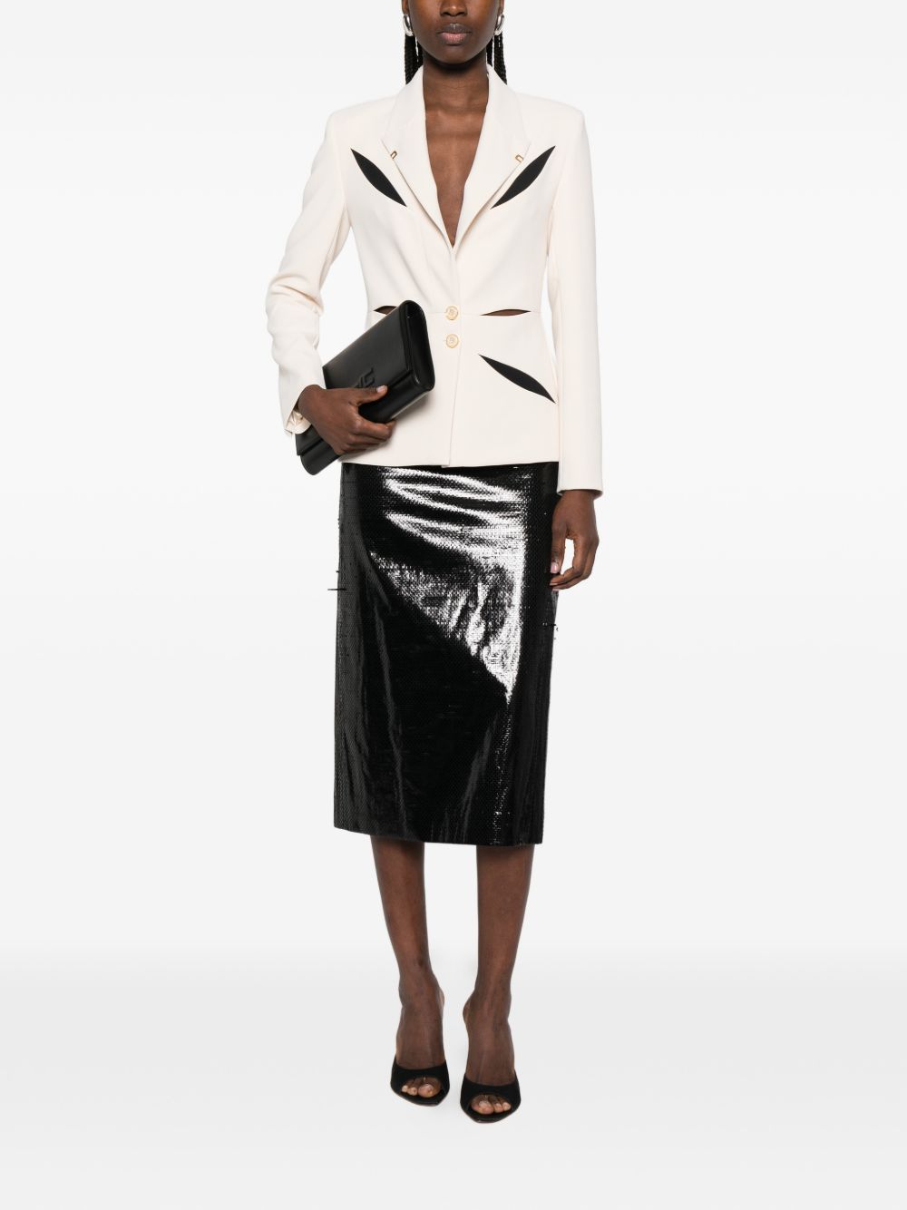 Blazer con cut-out geometrici GI19861E2 E84 ELISABETTA FRANCHI 