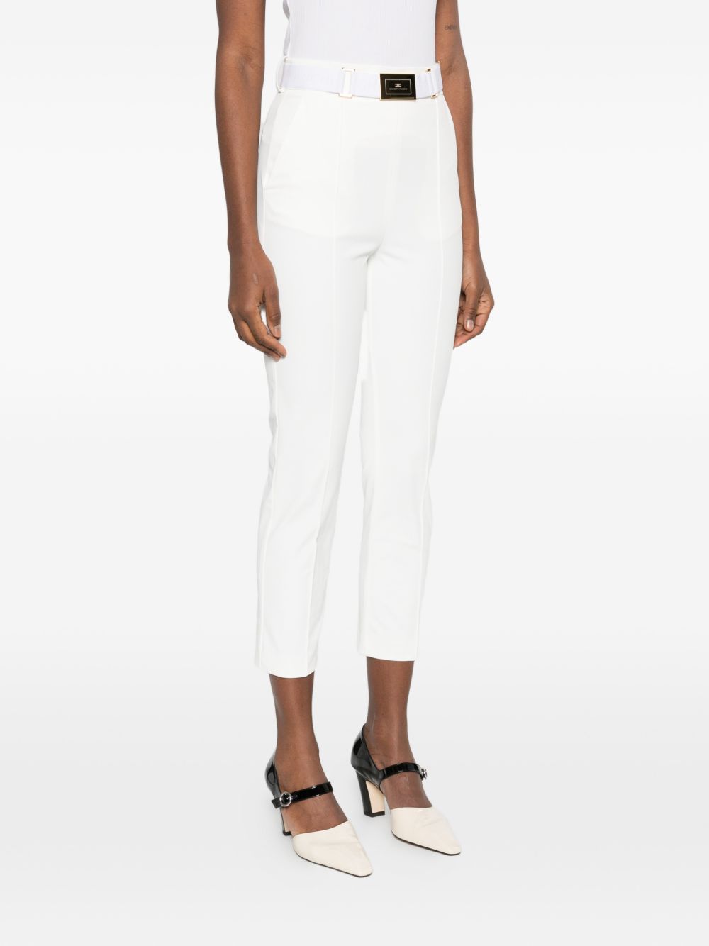 Pantaloni cropped in poliammide con cintura PA13261E2 360 ELISABETTA FRANCHI 