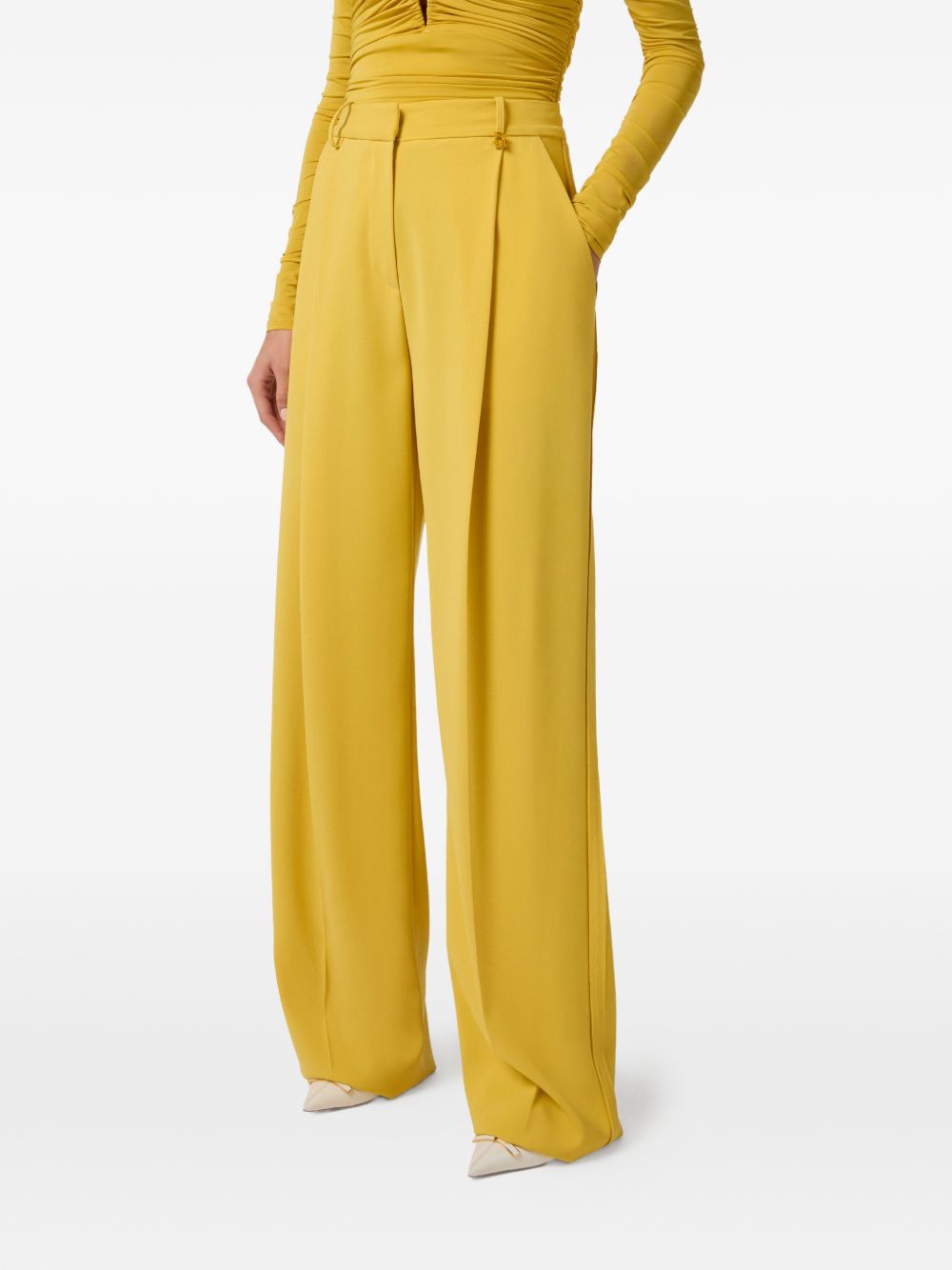 Pantaloni in poliestere a vita alta PA16761E2 EV4 ELISABETTA FRANCHI 