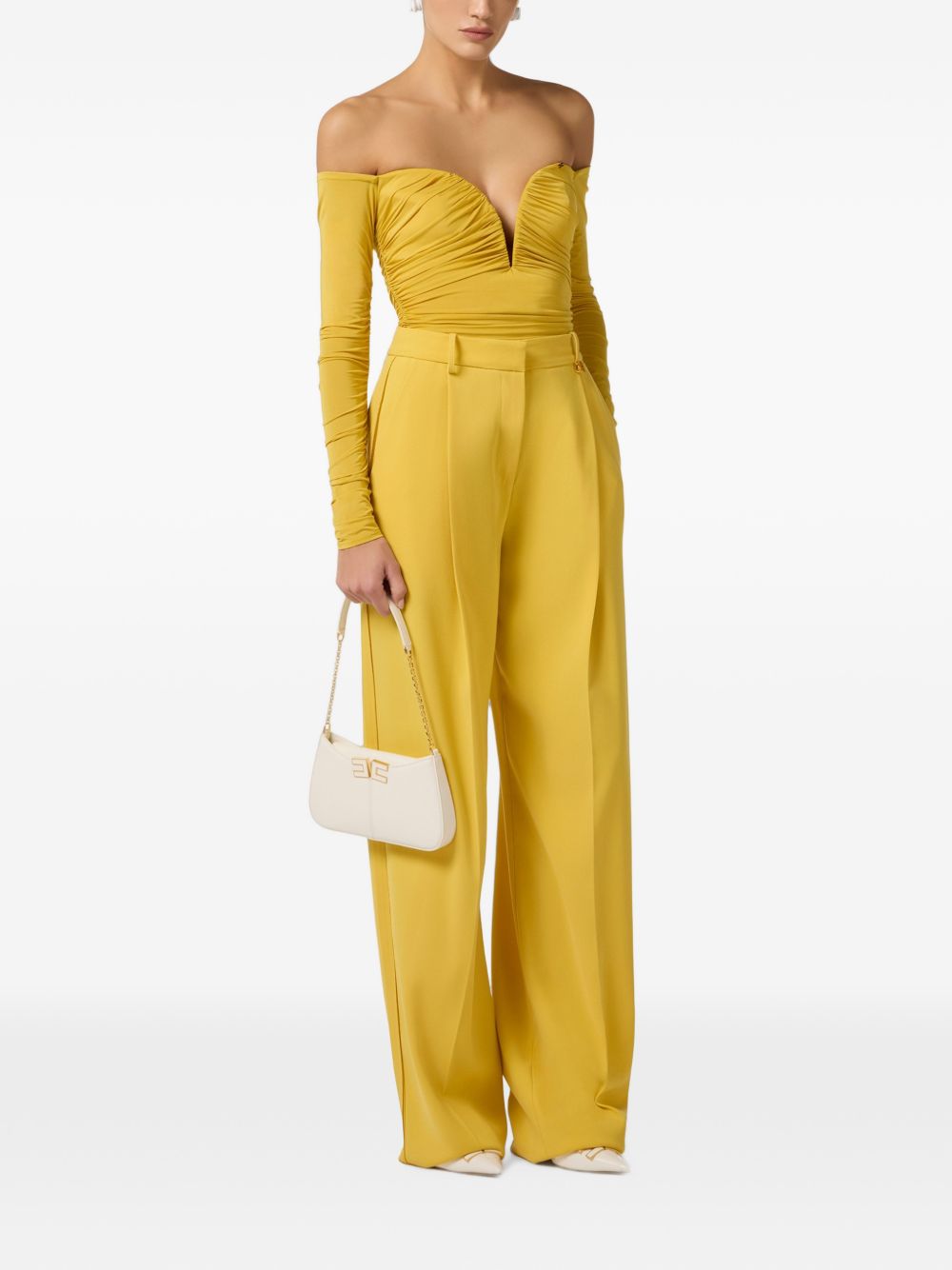 Pantaloni in poliestere a vita alta PA16761E2 EV4 ELISABETTA FRANCHI 