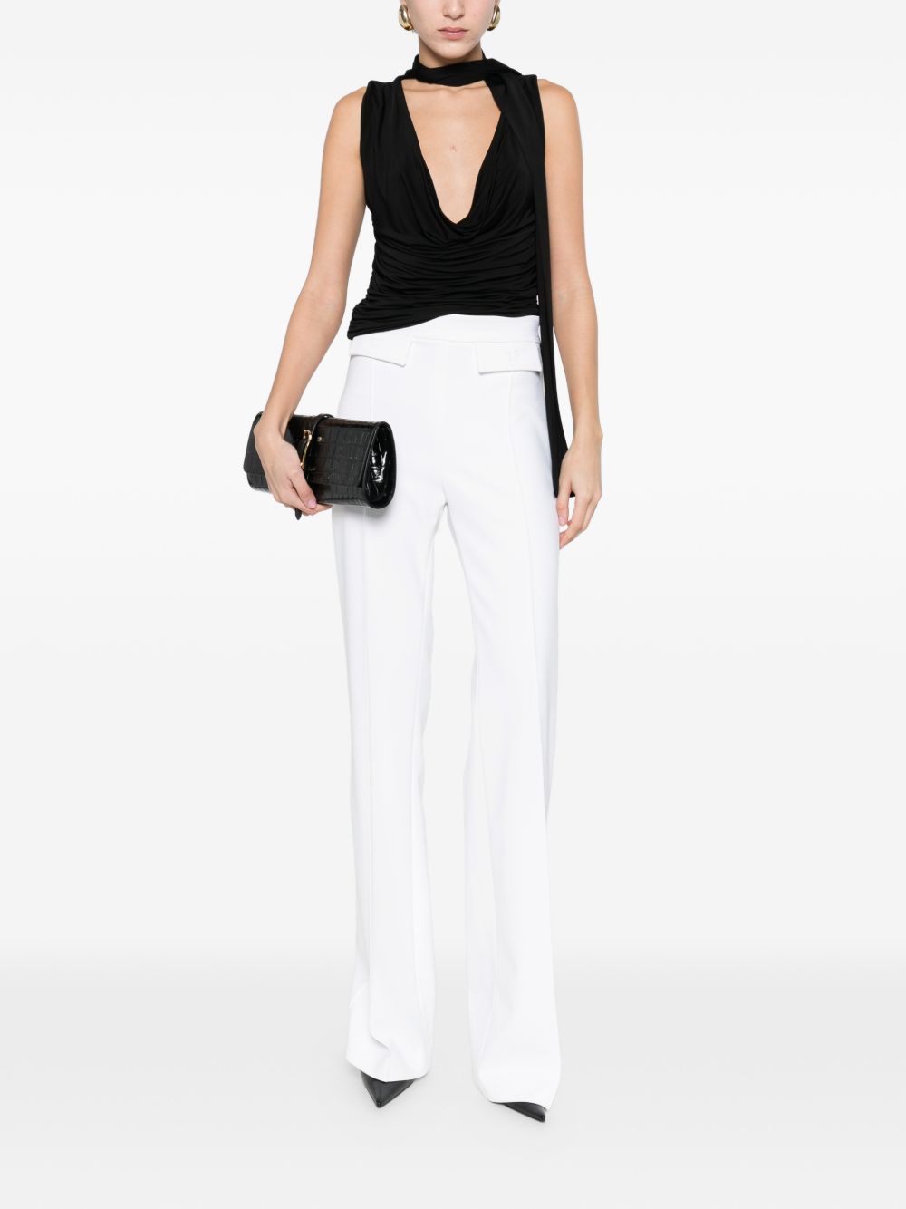 Pantaloni a vita alta gamba dritta PA17161E2 360 ELISABETTA FRANCHI 