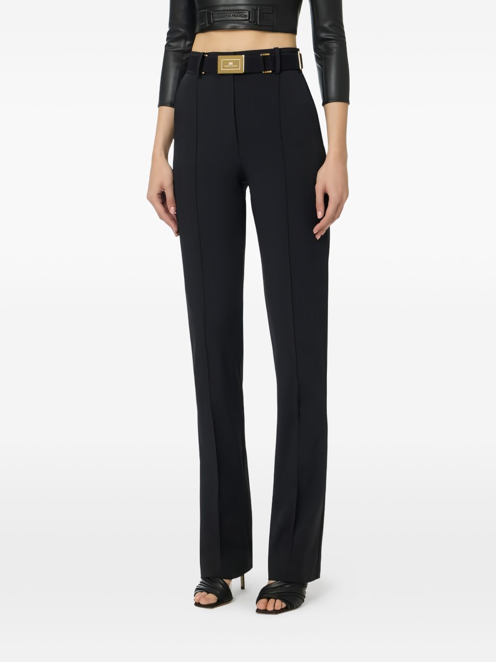 Pantaloni a gamba dritta con cintura PA17261E2 110 ELISABETTA FRANCHI 