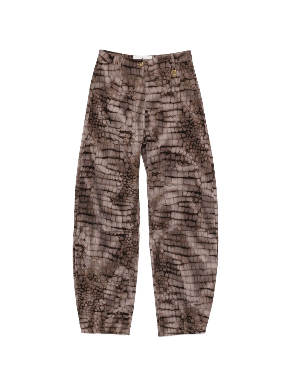 Jeans straight in cotone effetto coccodrillo PJ31D61E2 644 ELISABETTA FRANCHI 