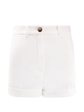 Shorts a vita alta con bottone dorato