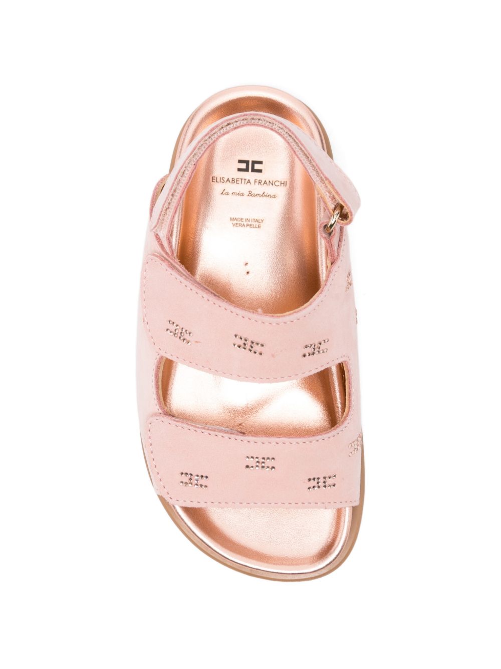 Sandali in pelle con chiusura touch strap F1A2E05540239325 ROSA ELISABETTA FRANCHI KIDS 