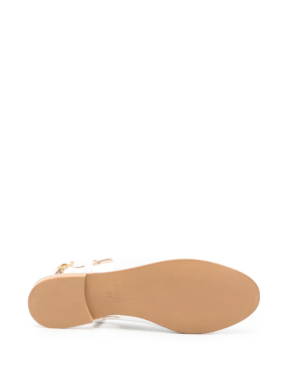 Ballerine in pelle con fibbia F4A3E04851733139 BIANCO ELISABETTA FRANCHI KIDS 