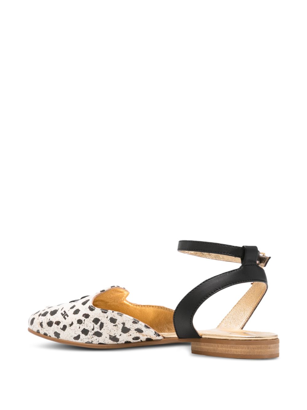 Ballerine in pelle con cinturino F4A3E04871916X253 BEIGENERO ELISABETTA FRANCHI KIDS 