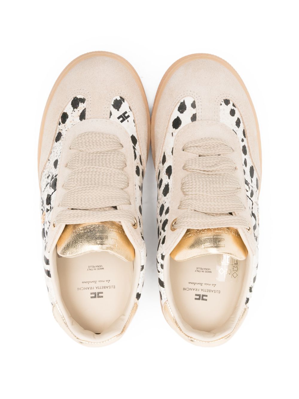 Sneakers con stampa pois F4A9E05141917X673 BEIGE ELISABETTA FRANCHI KIDS 