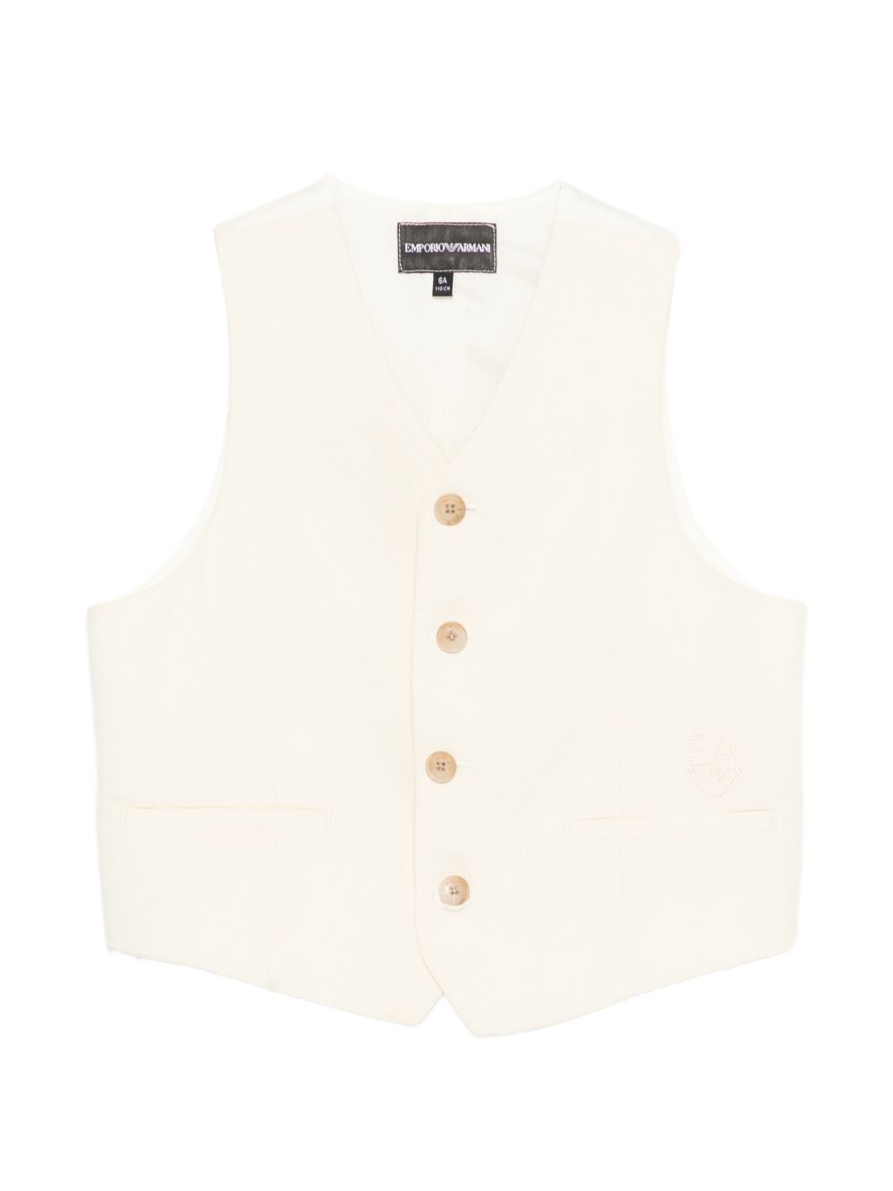 Gilet panna con bottoni EB000905AF21040 U1079 EMPORIO ARMANI KIDS 