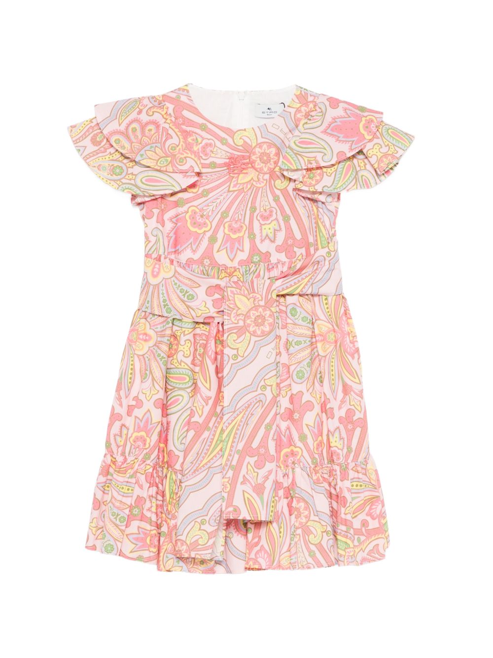 Abito in cotone con ruches alle maniche GY1A71P0587 503VI ETRO KIDS 