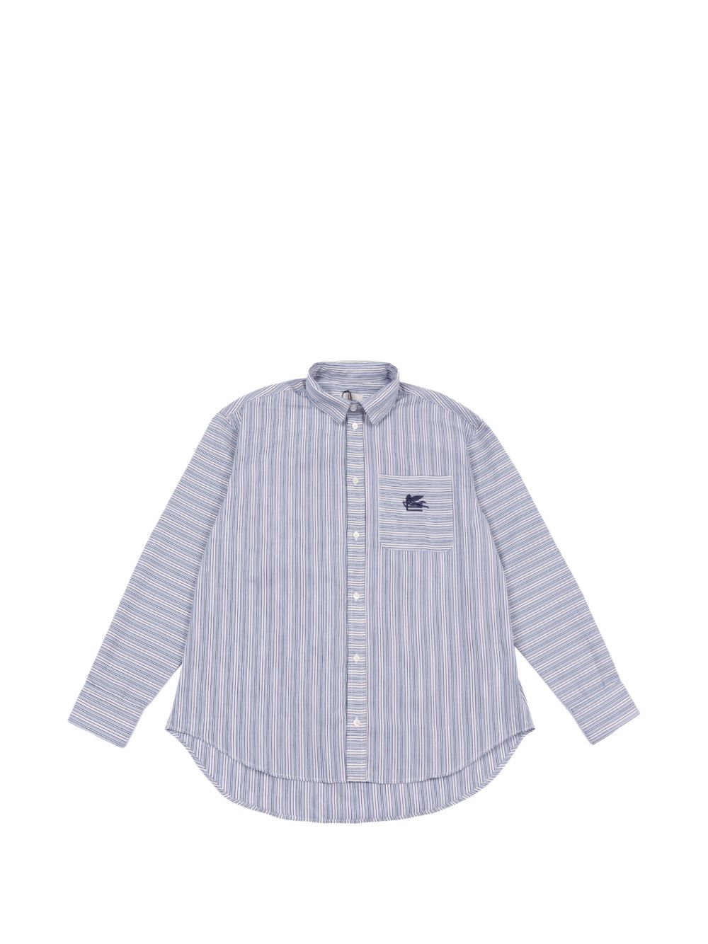 Camicia in cotone a righe con taschino GY5P00Z3313 101BL ETRO KIDS 