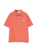 Polo con colletto ruggine