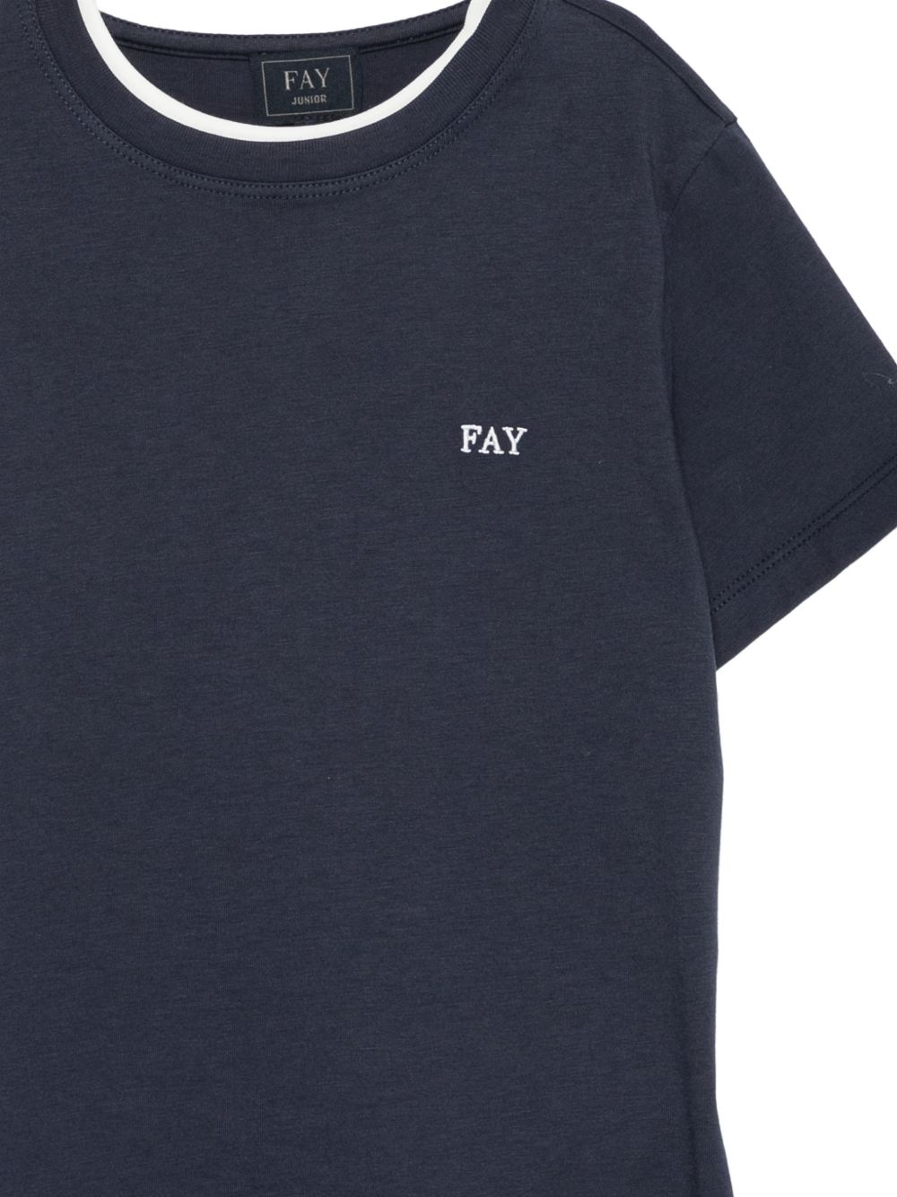 T-shirt girocollo con bordo a contrasto FY8P01Z3708 625AV FAY KIDS 