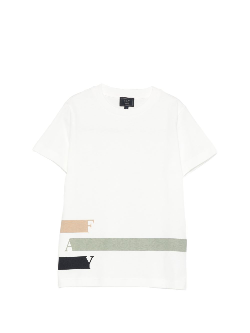 T-shirt in cotone con stampa grafica FY8P71Z3708 101VE FAY KIDS 