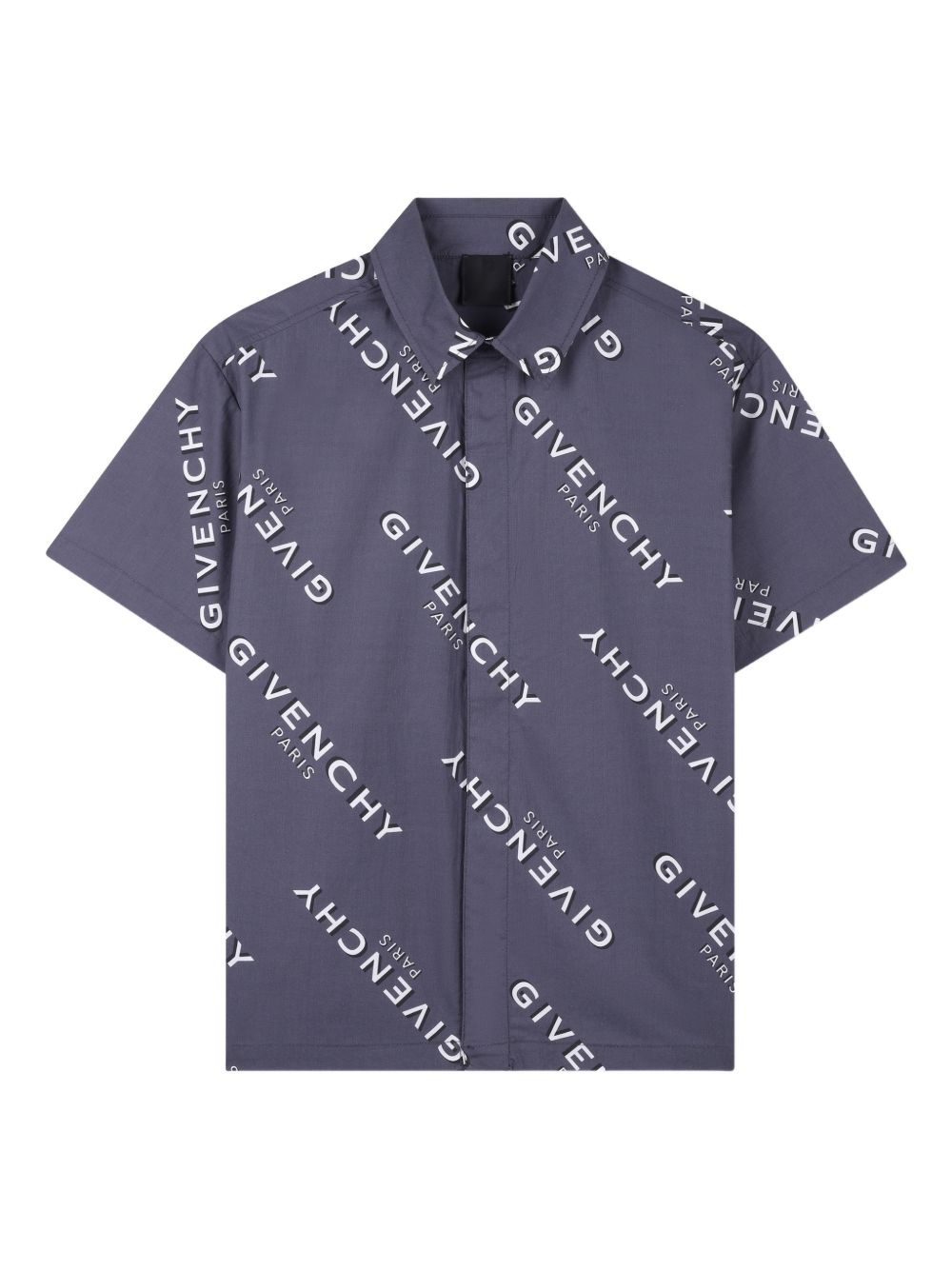 Completo camicia e shorts in cotone con stampa logo H31081 M01 GIVENCHY KIDS 