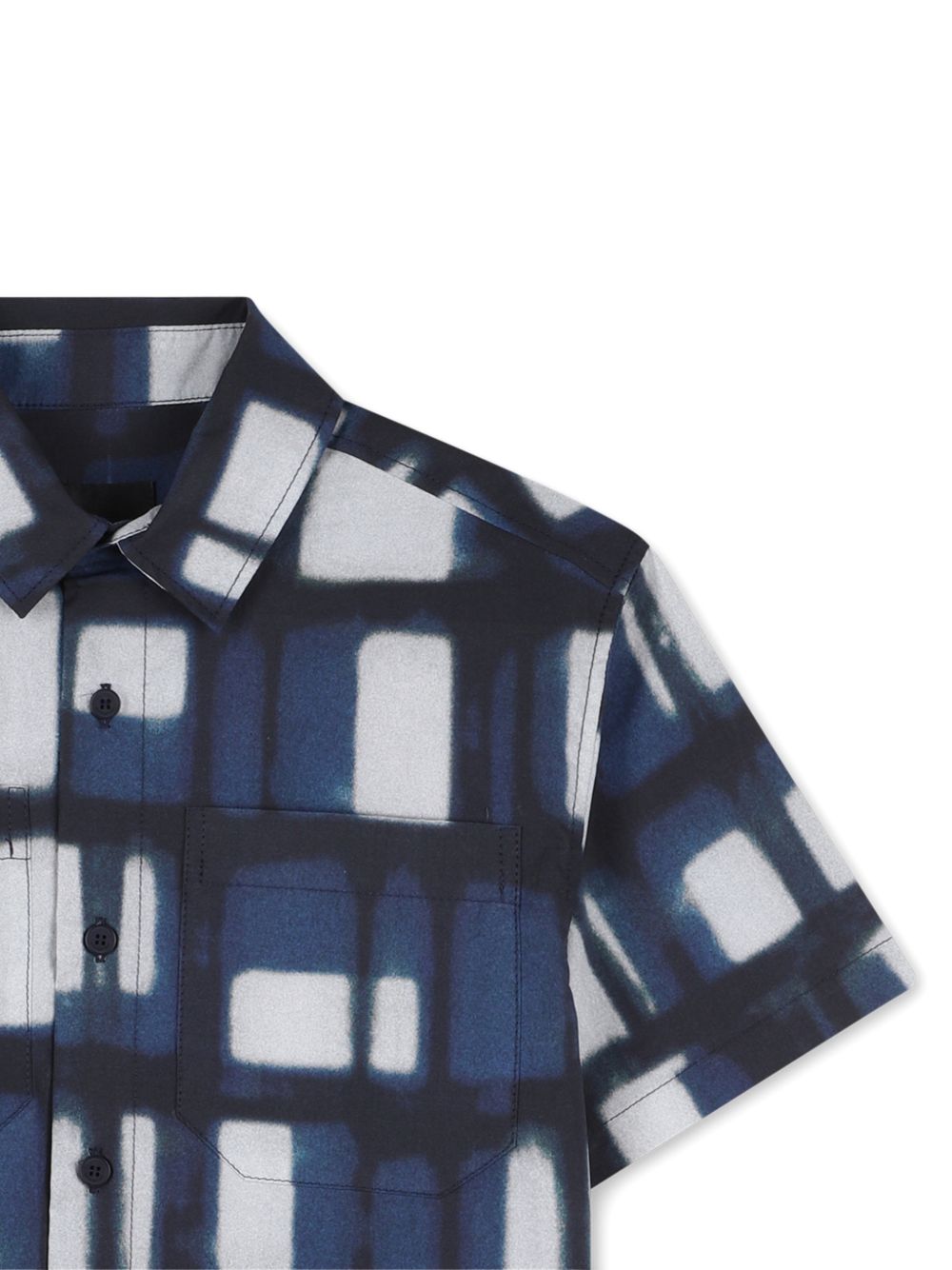 Camicia manica corta stampa a quadri H31085 Z40 GIVENCHY KIDS 