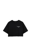 T-shirt cropped con logo
