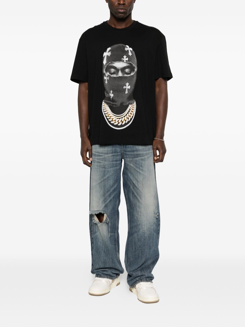 T-shirt in cotone con stampa grafica NUS26217 009 IH NOM UH NIT 
