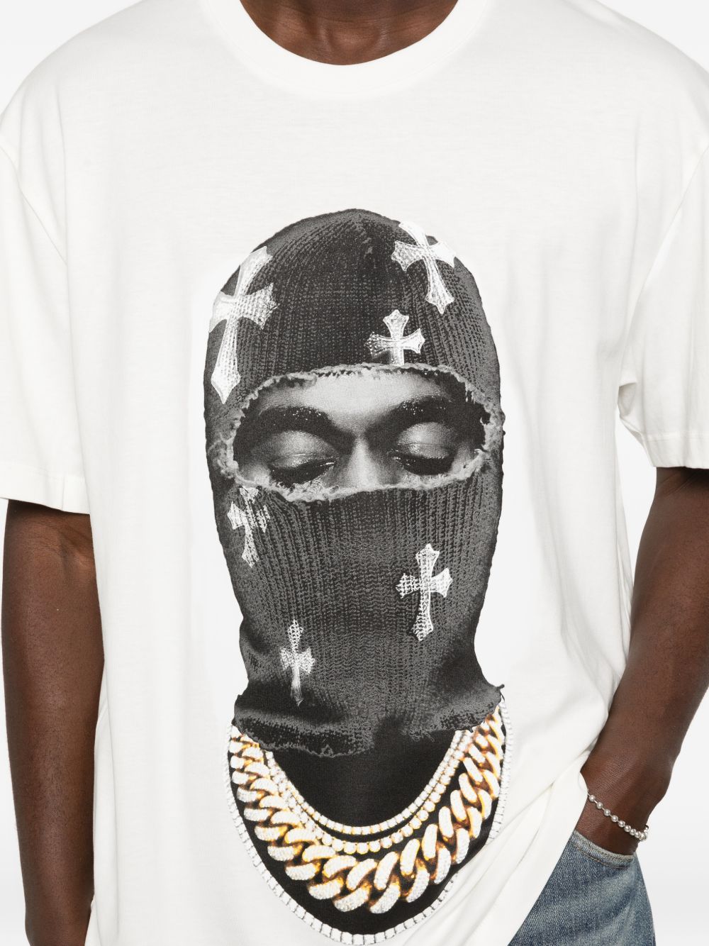T-shirt in cotone con stampa fotografica NUS26217 081 IH NOM UH NIT 